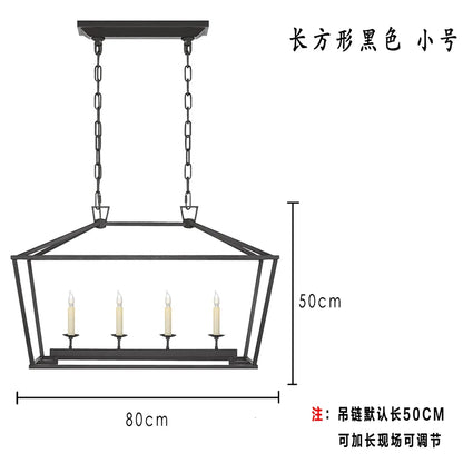 Vintage Gold Iron Cage Pendant Light for Dining Room and Living Spaces