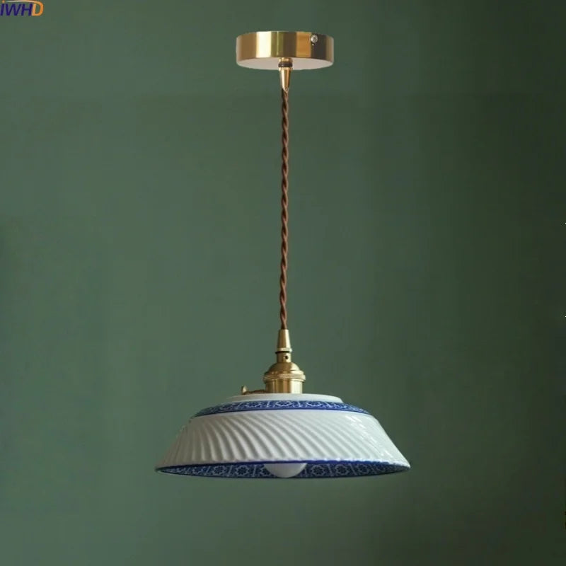 Isabelle Ceramic Pendant Light Japanese Vintage Style