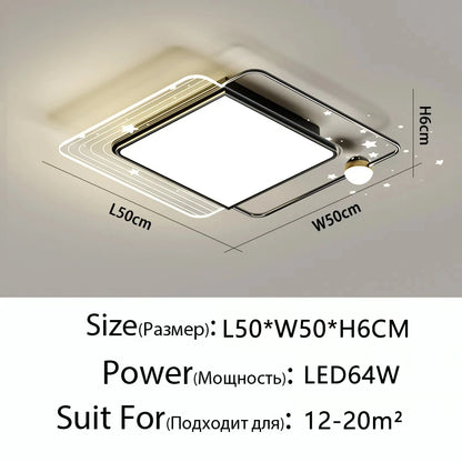 Sophie Modern Gold LED Ceiling Lamp Remote Dimmable Living Bedroom Light