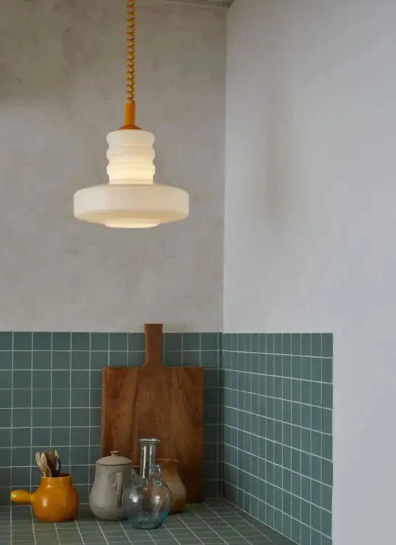 Chloé Chromatic Coil Glass Suspension Lamp
