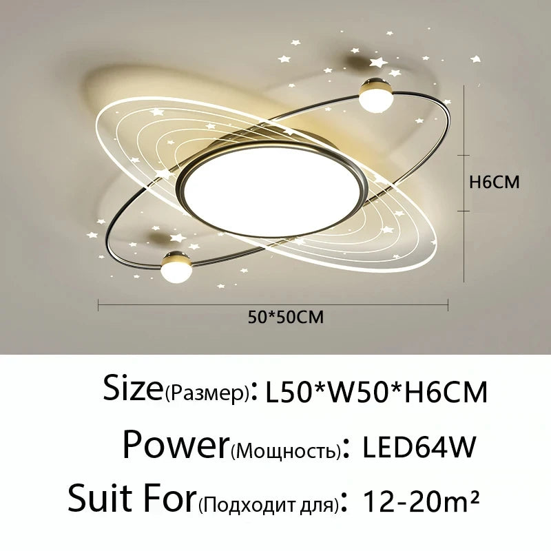 Sophie Modern Gold LED Ceiling Lamp Remote Dimmable Living Bedroom Light