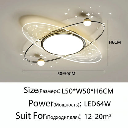 Sophie Modern Gold LED Ceiling Lamp Remote Dimmable Living Bedroom Light