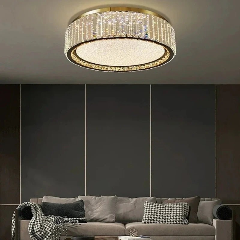 Chloé Luxury Crystal Ceiling Lamp Gold LED Modern Light