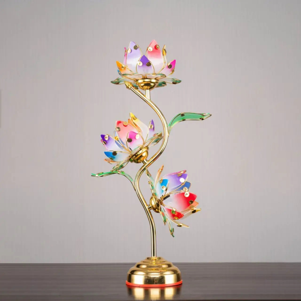 Camille Lotus Color Changing LED Silk Table Lamp E27