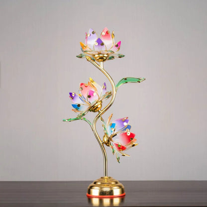 Camille Lotus Color Changing LED Silk Table Lamp E27
