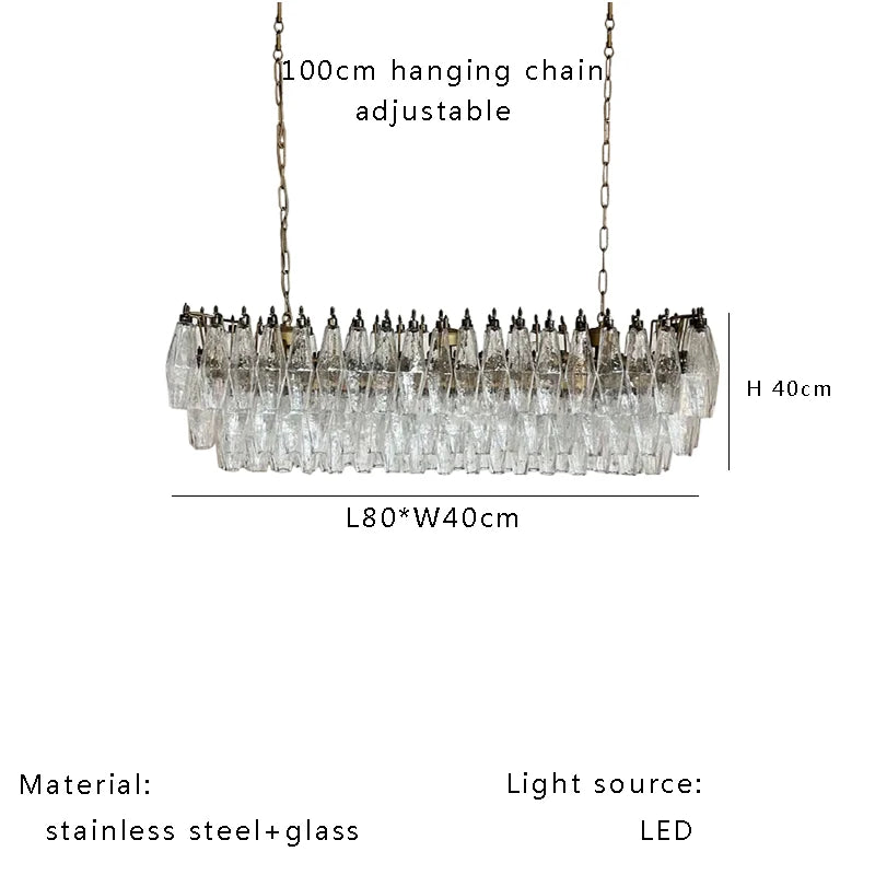 Aurélie Nordic Vintage Glass Pendant Light Luxury Suspension Lamp