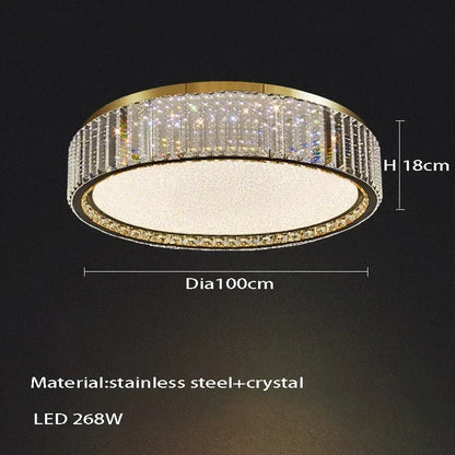 Chloé Luxury Crystal Ceiling Lamp Gold LED Modern Light