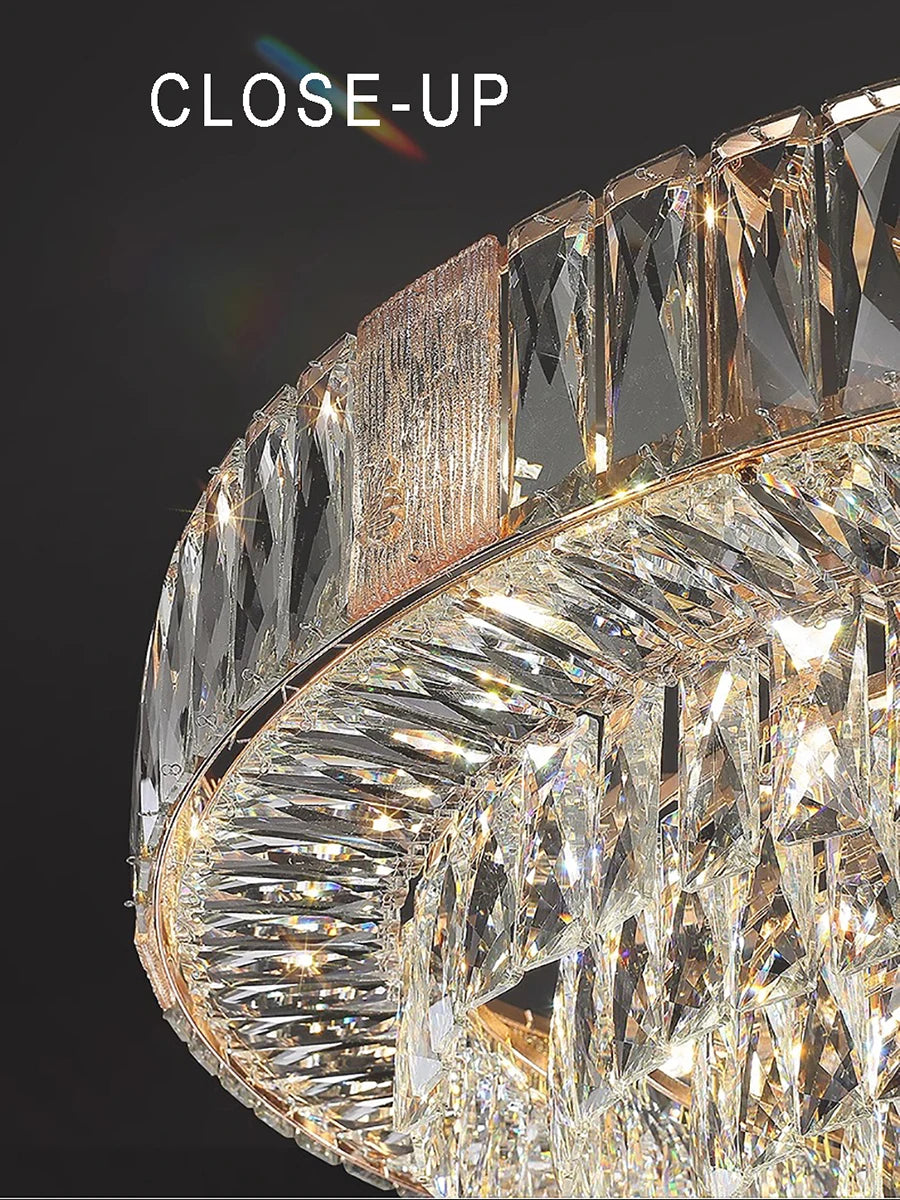 Geneva Luxury Crystal Pendant Chandelier for Dining & Living Spaces
