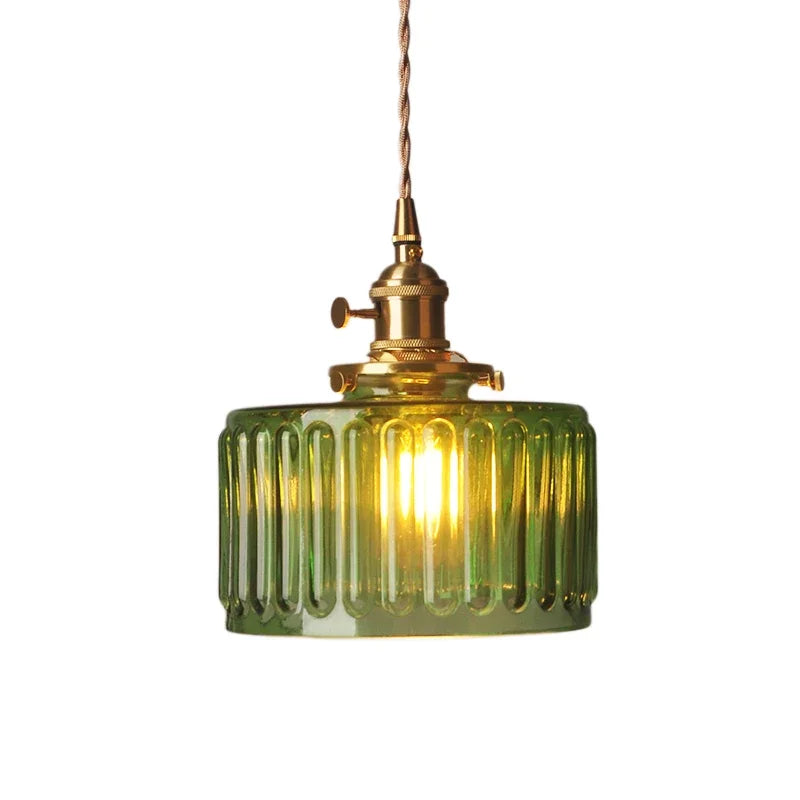 Camille Luxury Glass Black & Gold Pendant Light