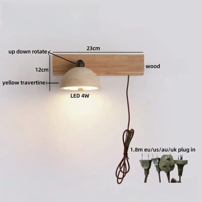 Émilie Travertine Stone Wall Light