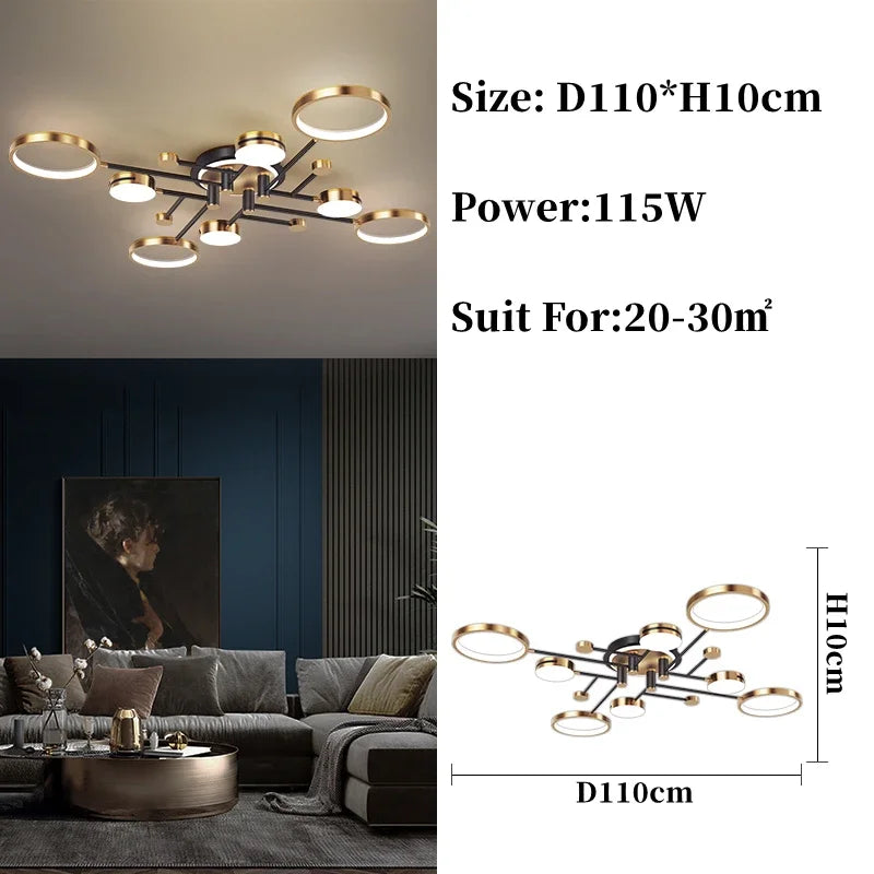 Valérie Modern Ring LED Pendant Chandelier Light