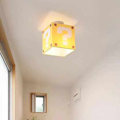 Sophie Yellow Question Mark Kids Ceiling Lamp Creative Bedroom Light