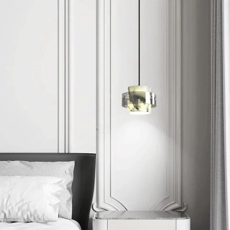 Selene Marble Halo Pendant Lamp