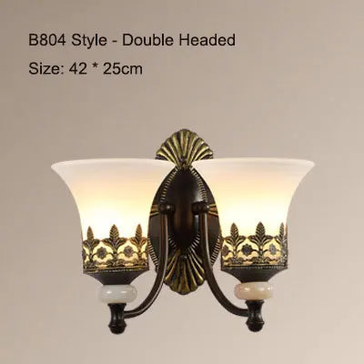 Sophie Retro Dual Head Frosted Glass Wall Lamp E27 Nordic Light