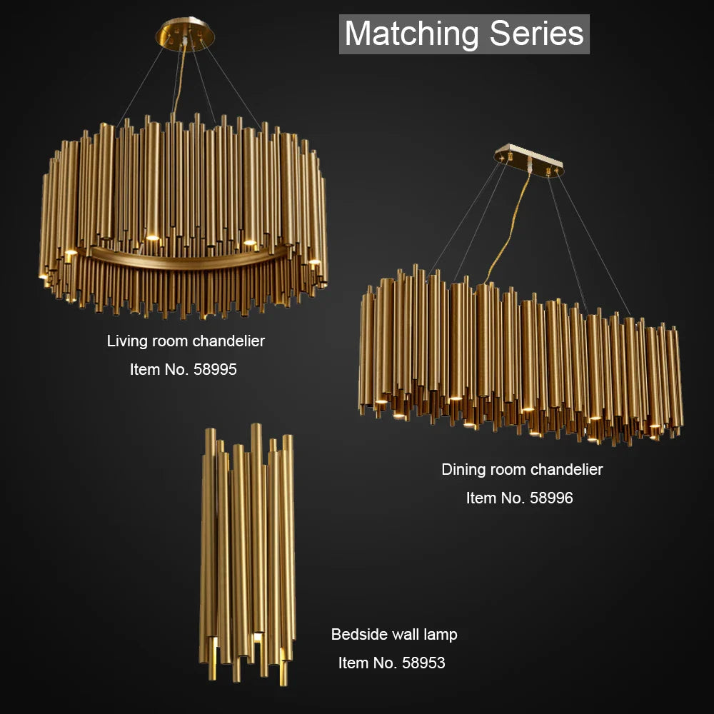 Amélie Gold Nest Oval Chandelier