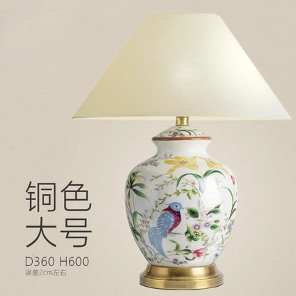 Flower and Bird Ceramic LED Floor Lamp for Bedroom and Living Room