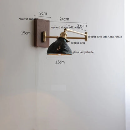 Lucienne Rotating Arm Wall Lamp Pull Chain