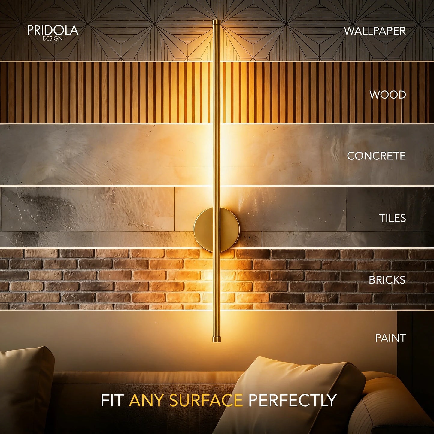 Noémie Wireless Rechargeable LED Wall Sconce with Remote