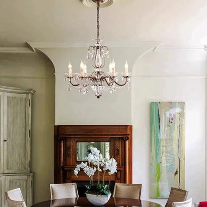 Charlotte Vintage Industrial Candle Chandelier Coffee Gold Ceiling Light