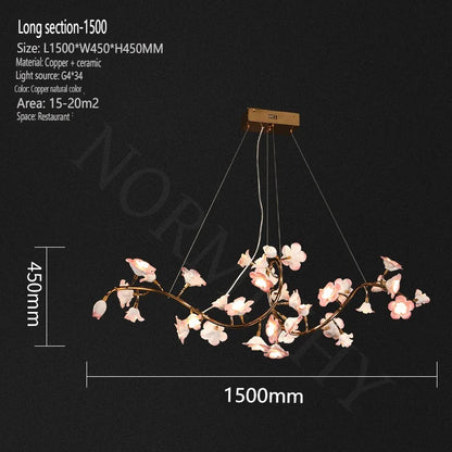 Celestia Luxury Ceramic Flower Chandelier
