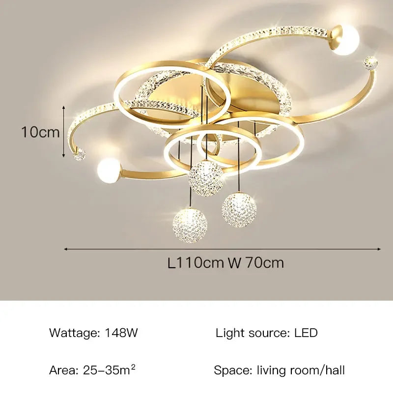Océane Modern Luxury LED Ceiling Pendant Light