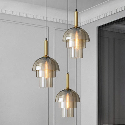 Amélie Champagne Vintage Glass Pendant Light