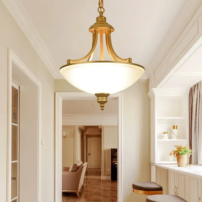 Émilie Retro Milky Glass Pendant Chandelier 3-Light