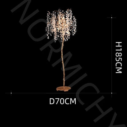 Aurélien Crystal Tree Branch Gold LED Floor Lamp