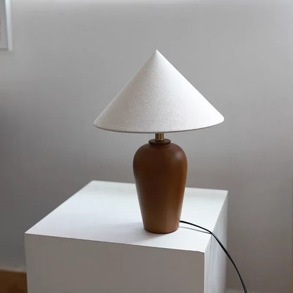 High-Quality Fabric Desk Lamp with Antique Wabi Sabi Style for Bedroom
