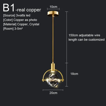Amélie Crystal Pendant Hanging Light