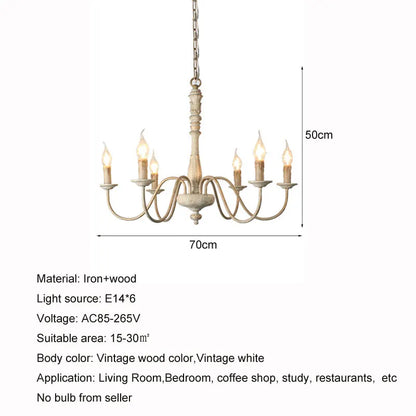 Élodie Vintage Wooden Pendant Light for Living & Dining Spaces