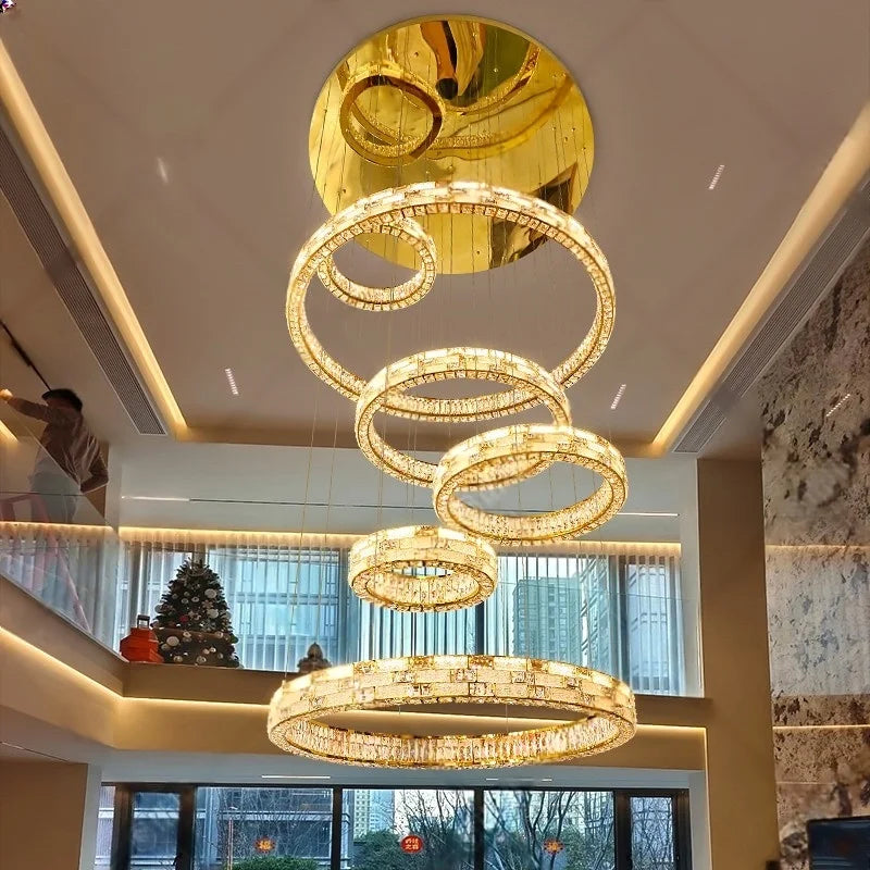 Modern Crystal Pendant Light for Living Room and Dining Room