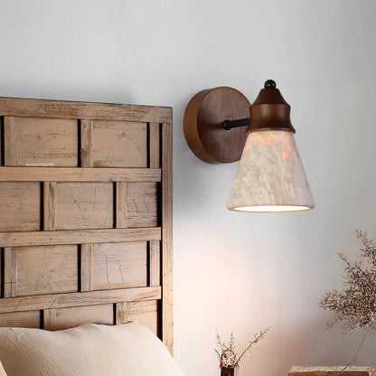 Élodie Travertine Stone Wall Lamp Nordic Bedroom Sconce
