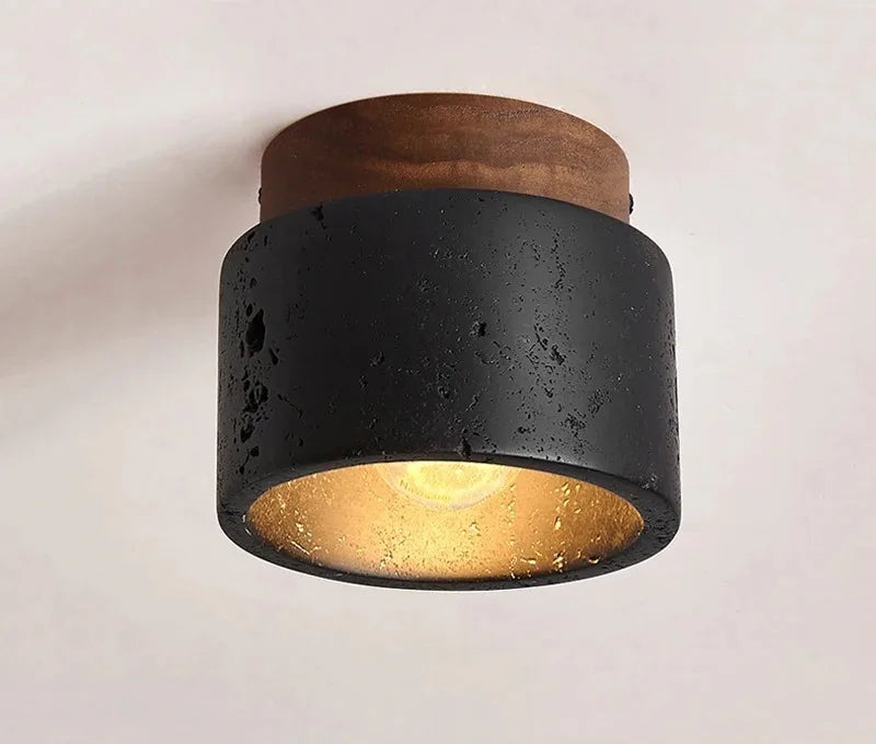 Sophie Nordic Wabi Sabi Stone Ceiling Lamp Corridor Bedroom Light