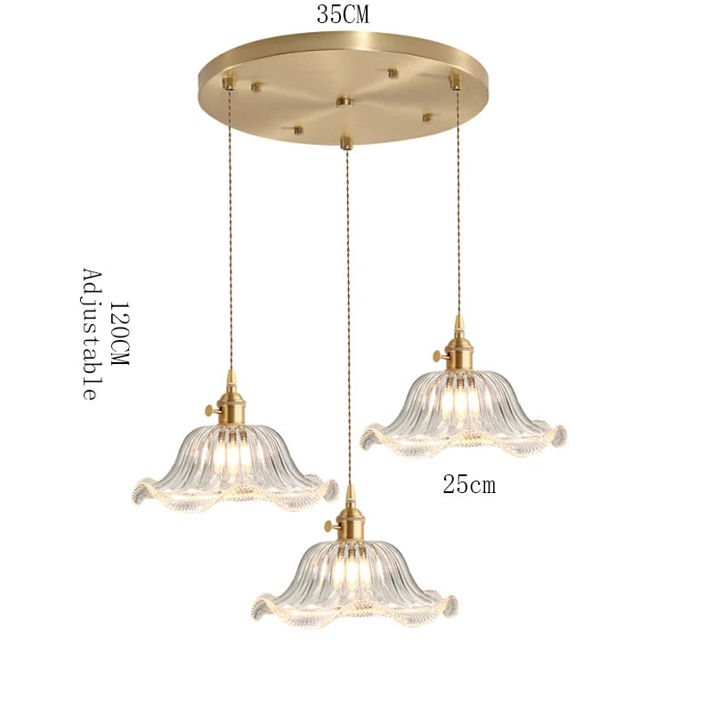 Valérie Vintage Stained Glass Art Deco Pendant Light
