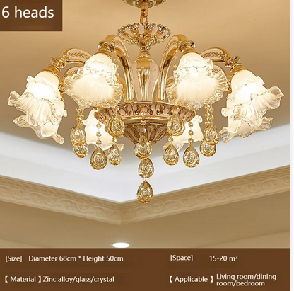 European Crystal Pendant Light for Living Room and Dining Area
