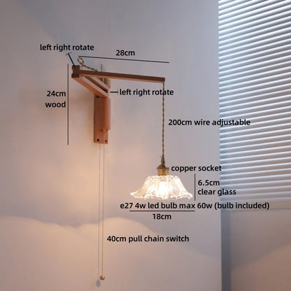Aurore Wabi Sabi Glass Wall Lamp Nordic Style
