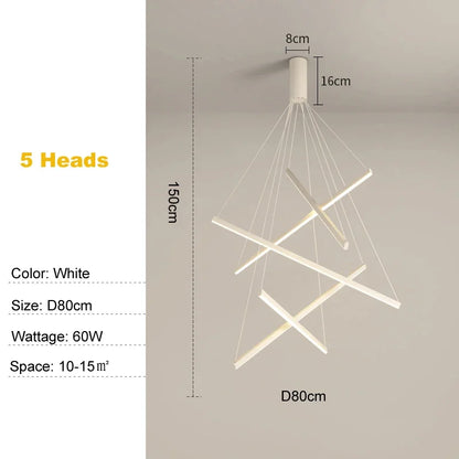 Élise Modern LED Stair Long Ceiling Chandelier