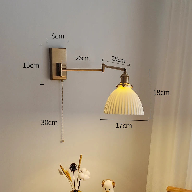 Geneviève Swing Arm Dual Head Wall Light