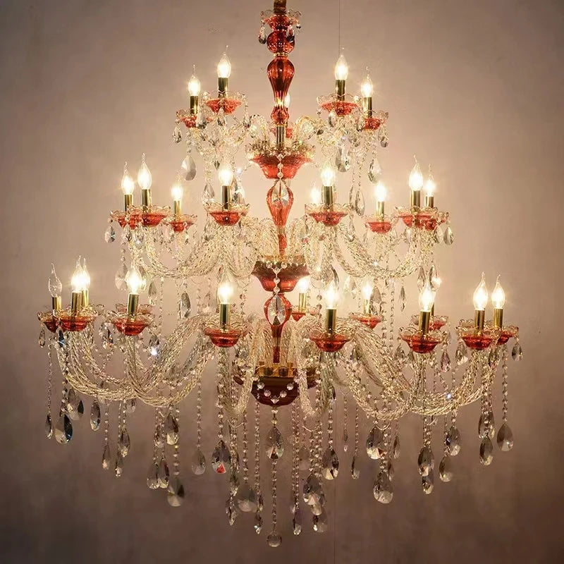 Annie Red Crystal Grand Luxury Chandelier