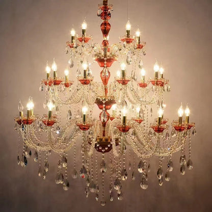 Annie Red Crystal Grand Luxury Chandelier