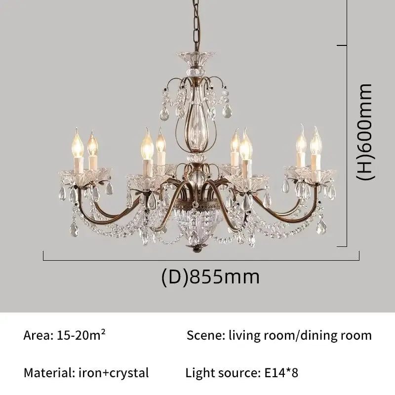 Vivienne Luxury Crystal Candle Chandelier for Elegant Interiors