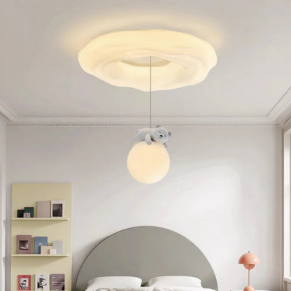 Amélie White Bear Cloud LED Ceiling Light Kids Room Dimmable