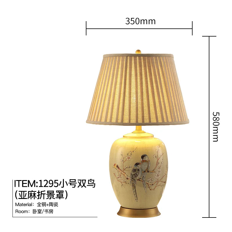 Large Ceramic LED Table Lamp for Living Room and Bedroom Decor