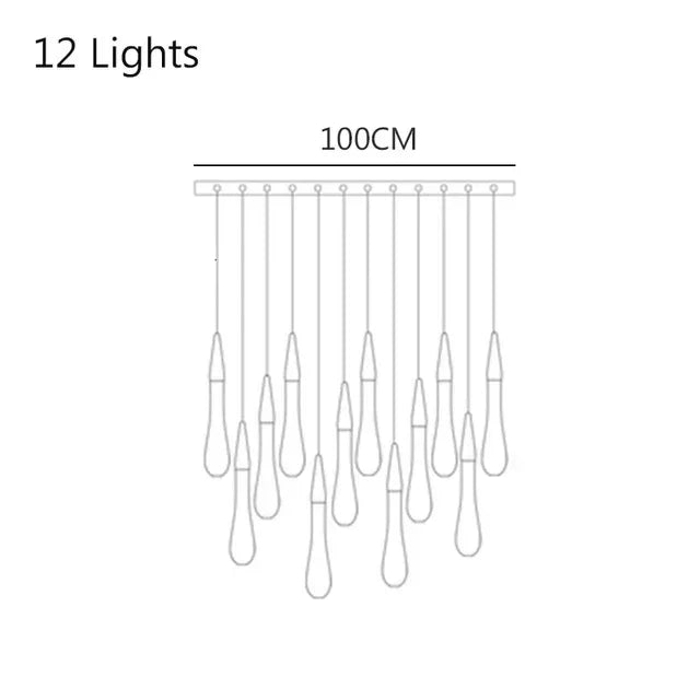 Madeleine Crystal Drop Chandelier Light
