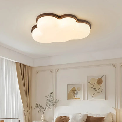 Amélie Wooden Cloud LED Ceiling Light Cream Style Kids Room