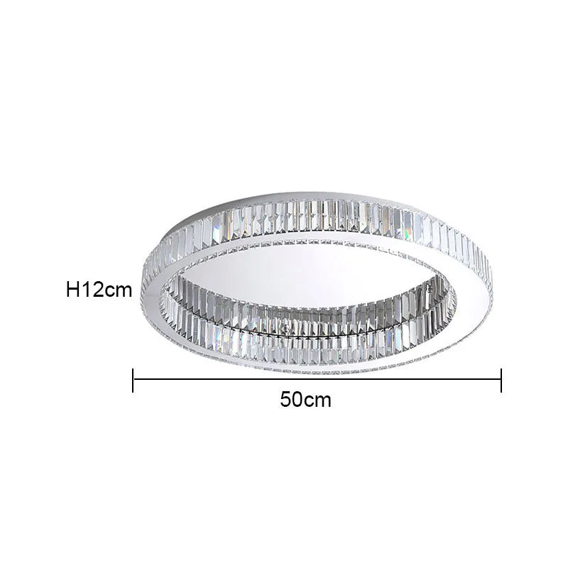 Juliette Modern Gold Crystal Round Ceiling Chandelier LED