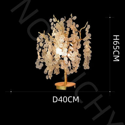 Aurélien Crystal Tree Branch Gold LED Floor Lamp