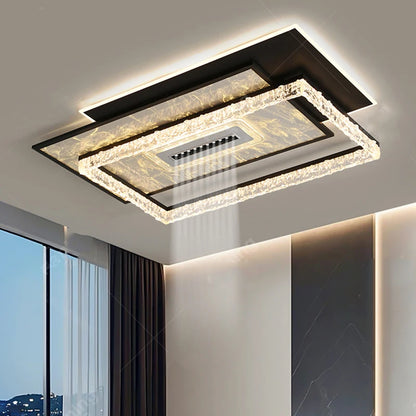 Nordic Crystal LED Ceiling Light – Modern Dimmable Flush Mount for Living Room & Bedroom