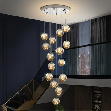 Adèle Starry Sky LED Staircase Pendant Chandelier